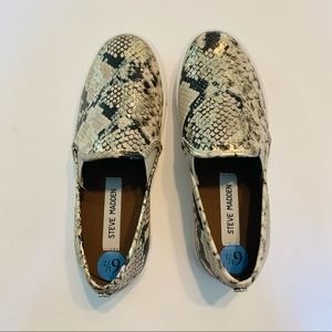 Steve Madden Snakeskin Slip On Sneackers